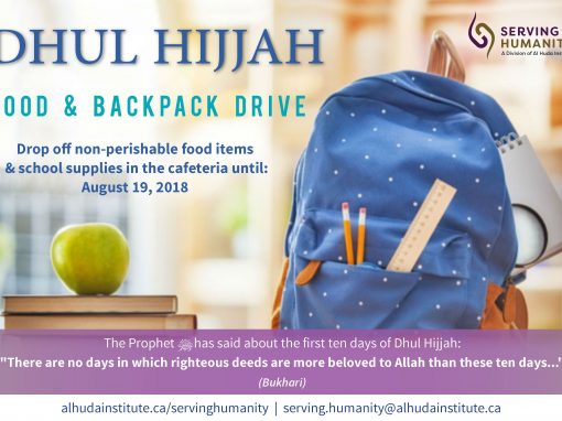 Dhul Hijjah Food & Backpack Drive 2018